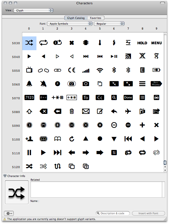 苹果符号字体